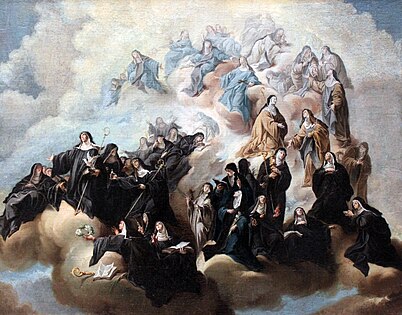 Saint Scholastica with Nuns of the Benedictine Order and its Affiliations