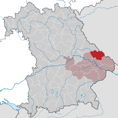 Lage im Regierungsbezirk Niederbayern / in Bayern