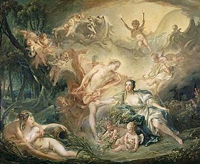 Apolok Isse artzainari bere jainkotasuna erakutsi dio, François Boucher,, 1750