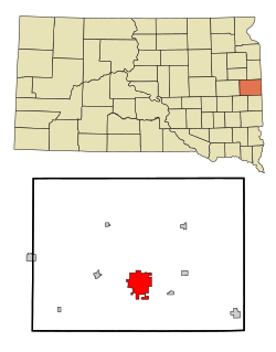 Location in Brookings County and the state of South Dakota