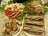 Cantonese-style hotpots typically involve a lot of seafood. The one pictured, for instance, includes solenidae, crabs, prawns, and fishballs.