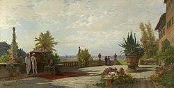 Queen Victoria on the Terrace of Villa Palmieri Hermann David Salomon Corrodi, 1894-1897