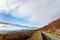 Uitzicht vanaf Skyline Drive die door Shenandoah National Park loopt.