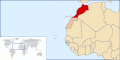 Location Morocco (Western Sahara striped)