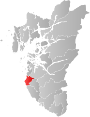 Lage der Kommune in der Provinz Rogaland