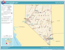 Kaart van State of Nevada