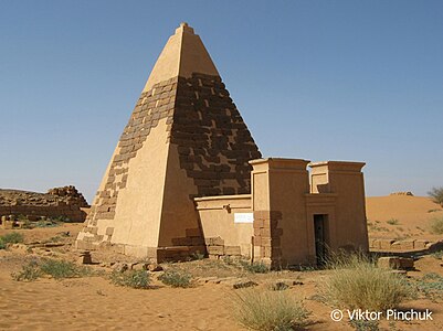 One of the pyramids of Meroë (Sudan)