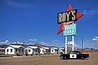 Sign for Roy's Motel and Café