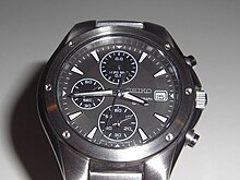 2A Seiko quartz wristwatch using the chronograph function (movement 7T92) Seiko SND555P1 Chronograph.jpg