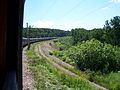 Express train on the Trans-Siberian railway, somewhere between Omsk and Novosibirsk