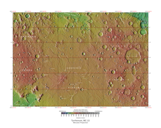 <span class="mw-page-title-main">Mare Tyrrhenum quadrangle</span> Part of the surface of Mars