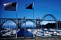 waterfront and Yaquina Bay Bridge.