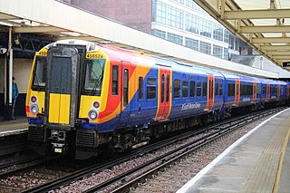 <span class="mw-page-title-main">British Rail Class 458</span> Class of British electric multiple-unit trains built in 1998–2002