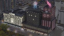 A projected rendering of the A-Mill Artist Lofts A-Mill Night view.jpg