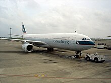 A Cathay Pacific Airbus A330-300 at Chennai International Airport.