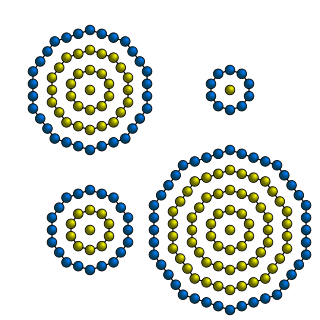 <span class="mw-page-title-main">Centered decagonal number</span> Centered figurate number that represents a decagon with a dot in the center