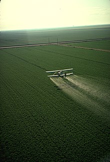 Cropduster spraying pesticides.