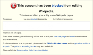 <span class="mw-page-title-main">Block (Internet)</span> Restriction on accessing an online resource