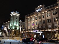 Het Casino Helsinki 's nachts in Helsinki, Finland