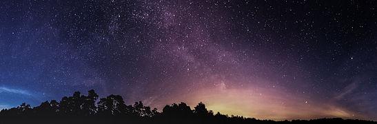 ~ 280° panorama of the starry sky in Brandenburg