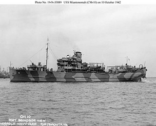 USS <i>Miantonomah</i> (CMc-5) US cargo ship and minelayer, 1938 to 1944