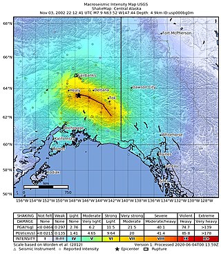 <span class="mw-page-title-main">2002 Denali earthquake</span> 7.9 magnitude; November 3, 2002