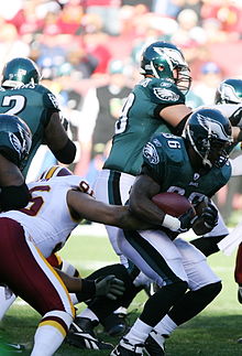 Westbrook with the ball in a game against the Redskins in 2006 B West 36.jpg