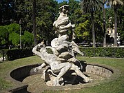 Le groupe, appelé « poêlée » dans les jardins de la piazza Vittorio Emanuele II.