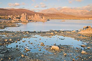 Mono Lake, Mount Gibbs and Dana behind