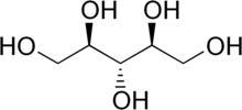 Ribitol structure.png