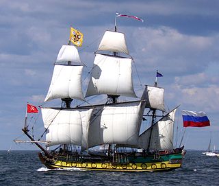 <i>Shtandart</i> (frigate, 1999) modern replica of the first ship of Russias Baltic fleet