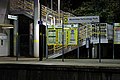 Platform information and signage.