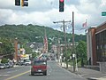 View of Main Street with Sacred Heart Church in center