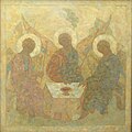 Tritunggal Mahakudus, karya M. Presnyakov (diilhami ikon terkenal karya Andrei Rublev)