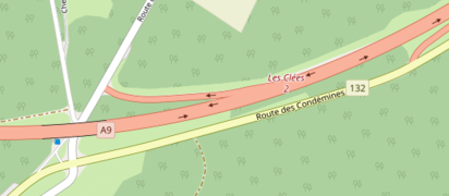 A9 Les Clées, map OSM 2022.png