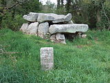 The dolmen Er-Roc'h-Feutet in Carnac, Brittany, France.