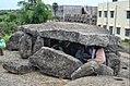 Mensen in een dolmen in Amadalavalasa, India