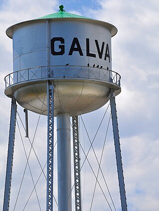 <span class="mw-page-title-main">Galva, Kansas</span> City in McPherson County, Kansas