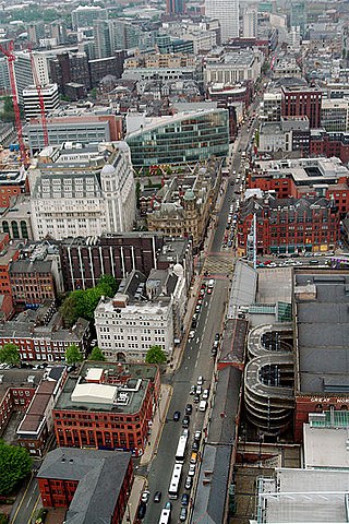 <span class="mw-page-title-main">Deansgate</span> Road in Manchester, England