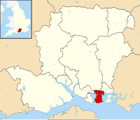 Shown within Hampshire