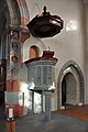 Pulpit and probably late 1490s frescos