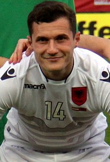 Xhaka with Albania in 2016 Taulant Xhaka (ALB2016).jpg