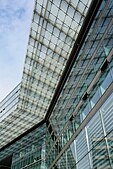 Detail of the glass façade of "Neues Kranzler Eck" by Helmut Jahn, located in Berlin