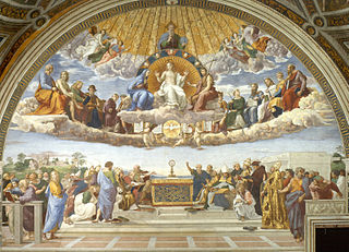 <i>Disputation of the Holy Sacrament</i> Fresco by Raphael