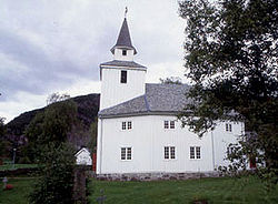 View of the local Hylestad Church