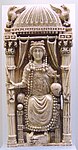 Diptych Leaf with a Byzantine Empress; 6th century; ivory with traces of gilding and leaf; height: 26.5 cm (10.4 in); Kunsthistorisches Museum (Vienna, Austria)[258]
