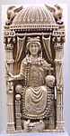 Diptych Leaf with a Byzantine Empress; 6th century; ivory with traces of gilding and leaf; height: 26.5 cm (10.4 in); Kunsthistorisches Museum (Vienna, Austria)[309]