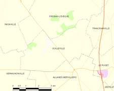 Carte de la commune de Guilleville.