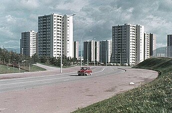 Le plateau des Minguettes en 1974.