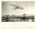 Image 31843 artist's impression of John Stringfellow's plane Ariel flying over the Nile (from History of aviation)